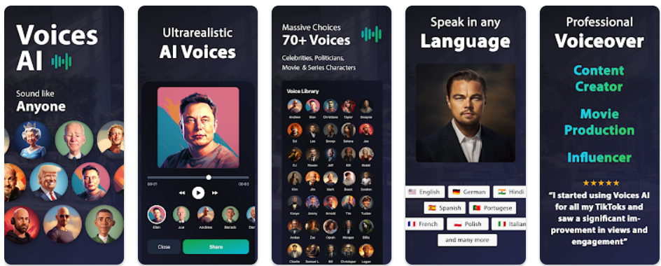 8 Aplikasi Pengubah Suara Gratis & Terbaik 2024, Bisa Kamu Coba Voices AI - Change your Voice