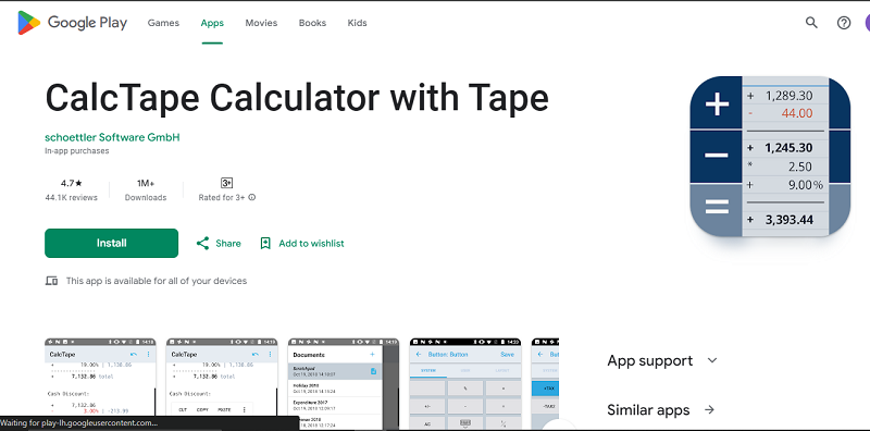 7 Aplikasi Kalkulator Terbaik 2024, Punya Fitur Lengkap CalcTape Calculator with Tape