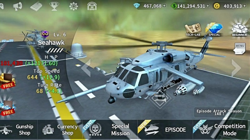 7 Game Pesawat Tempur Android Terbaik, Penuh Tantangan! GUNSHIP BATTLE: Helicopter 3D