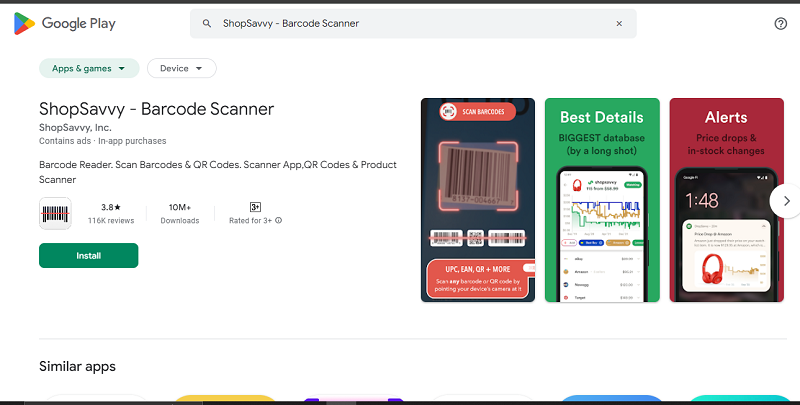 7 Aplikasi Scan Barcode Terbaik 2024, Mudah dan Praktis ShopSavvy - Barcode Scanner