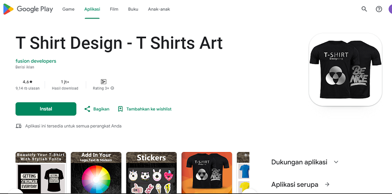 7 Aplikasi Desain Baju di Android Terbaik 2024, Fitur Banyak! T Shirt Design - T Shirts Art