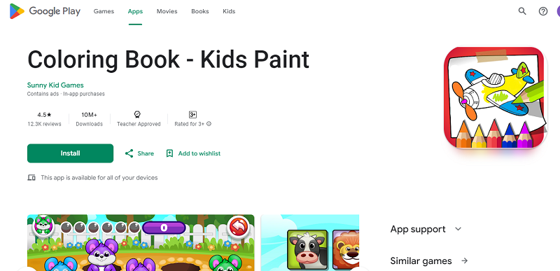 7 Game Mewarnai Android Terbaik 2024, Cocok untuk Buah Hati Coloring Book - Kids Paint