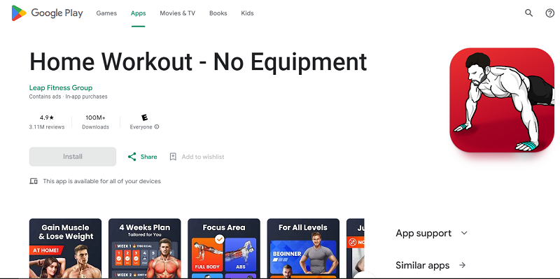 7 Aplikasi Olahraga Terbaik 2024, Buat Tubuh Bugar Home Workout - No Equipment