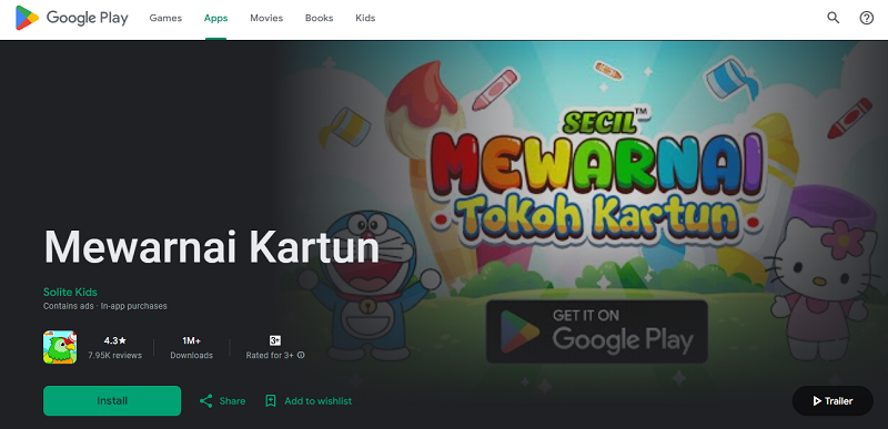 7 Game Mewarnai Android Terbaik 2024, Cocok untuk Buah Hati Mewarnai Kartun