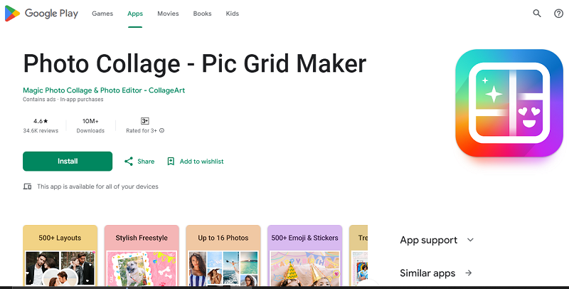 7 Aplikasi Menggabungkan Foto Gratis Terbaik, Mudah Dipakai! Photo Collage - Pic Grid Maker