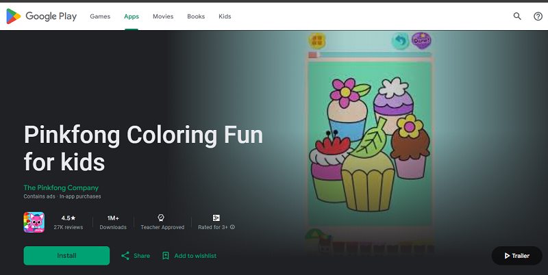 7 Game Mewarnai Android Terbaik 2024, Cocok untuk Buah Hati Pinkfong Coloring Fun for kids