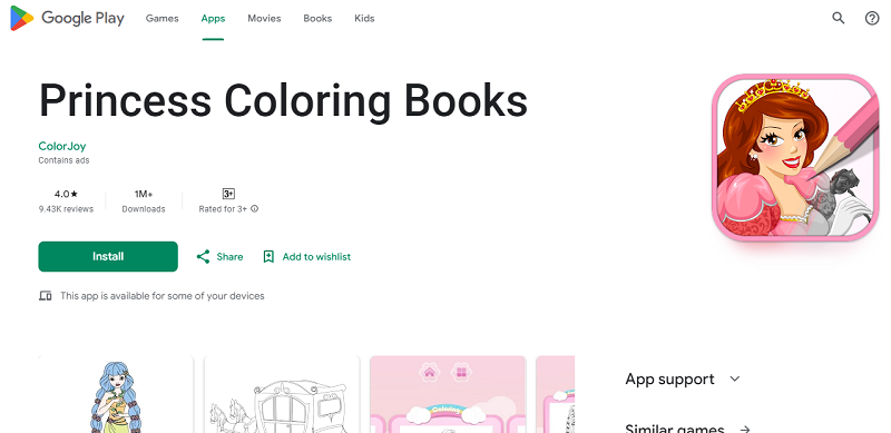7 Game Mewarnai Android Terbaik 2024, Cocok untuk Buah Hati Princess Coloring Books