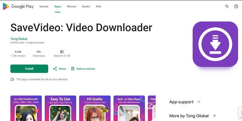 7 Aplikasi Download Video Facebook Terbaik, Mudah Dipakai SaveVideo: Video Downloader