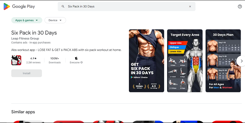 7 Aplikasi Olahraga Terbaik 2024, Buat Tubuh Bugar Six Pack in 30 Days
